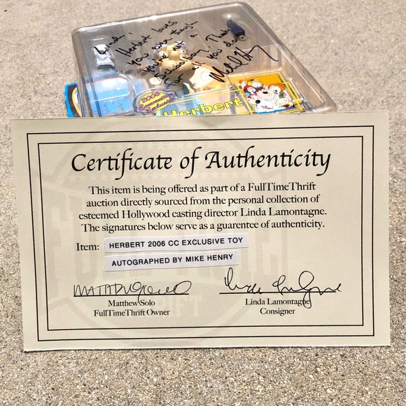 Rare Family Guy Mike Henry Signed 2006 SDCC Exclusive Herbert Action Figure +COA - Picture 3 of 10